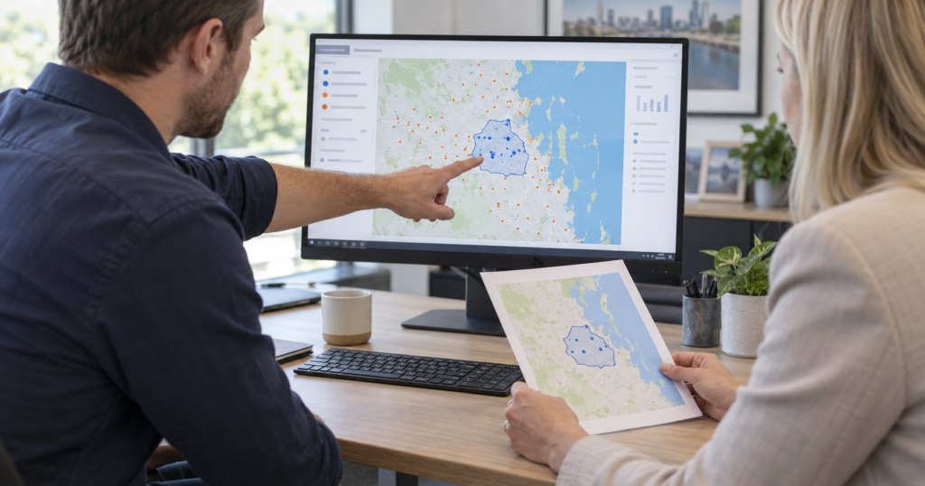 User Location Versus Location of Interest